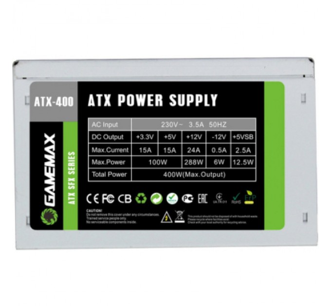 Gamemax Блок живлення Gamemax 400W (ATX-400W SFX)