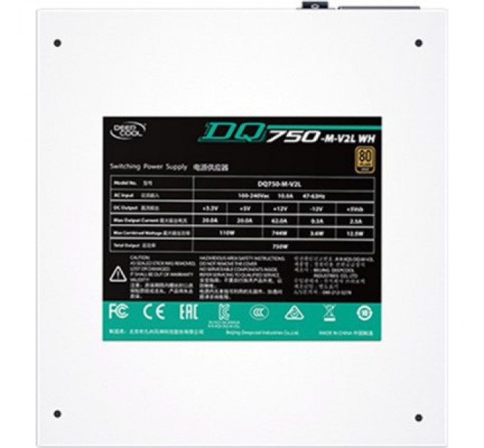 Deepcool Блок живлення Deepcool 750W (DQ750-M-V2L WH)