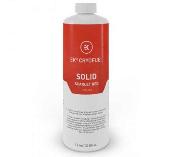 Ekwb Охолоджуюча рідина Ekwb EK-CryoFuel Solid Scarlet Red (Premix 1000mL) (3831109880333)