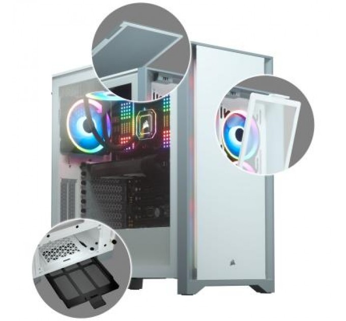 Corsair Корпус Corsair 4000D Tempered Glass White (CC-9011199-WW)