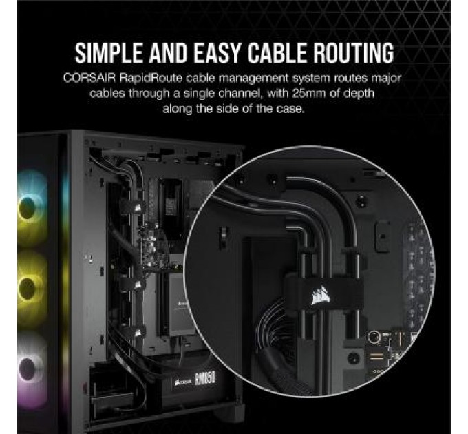 Corsair Корпус Corsair iCUE 4000X RGB Tempered Glass Black (CC-9011204-WW)