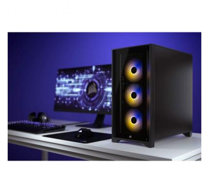 Corsair Корпус Corsair iCUE 4000X RGB Tempered Glass Black (CC-9011204-WW)