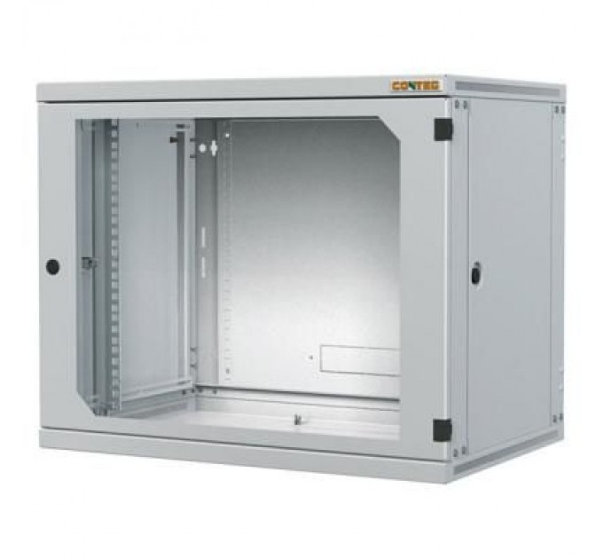 Conteg Шафа настінна Conteg 9U 600x600 removable side panels RAL7035 (RUN-09-60/60)