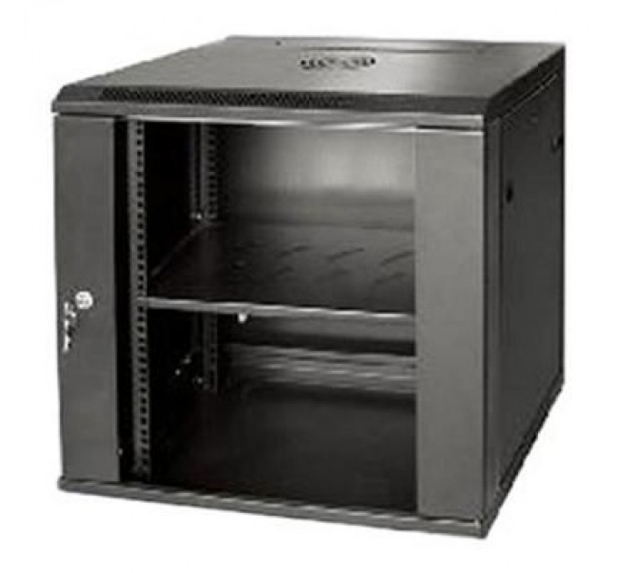 Kingda Шафа настінна Kingda 12U 19" 600x450 RAL9004 (KD-007-6412)