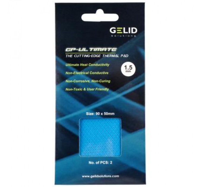 Gelid Solutions Термопрокладка Gelid Solutions GP-Ultimate Thermal Pad 90x50x1.5 mm, 2 шт (TP-VP04-C)