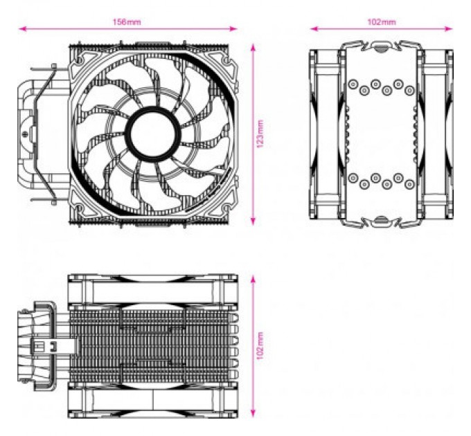 2E Кулер до процесора 2E GAMING AIR COOL (2E-AC120D6-ARGB)