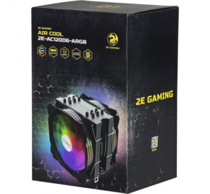 2E Кулер до процесора 2E GAMING AIR COOL (2E-AC120D6-ARGB)
