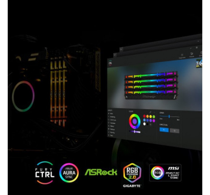 Kingston Fury (ex.HyperX) Модуль пам'яті для комп'ютера DDR4 16GB (2x8GB) 3600 MHz Fury Renegade RGB Kingston Fury (ex.HyperX) (KF436C16RBAK2/16)