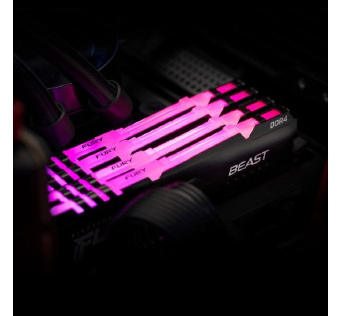 Kingston Fury (ex.HyperX) Модуль пам'яті для комп'ютера DDR4 8GB 3600 MHz Fury Beast RGB Kingston Fury (ex.HyperX) (KF436C17BBA/8)
