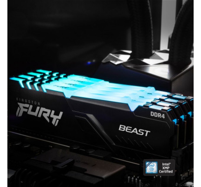 Kingston Fury (ex.HyperX) Модуль пам'яті для комп'ютера DDR4 8GB 3600 MHz Fury Beast RGB Kingston Fury (ex.HyperX) (KF436C17BBA/8)