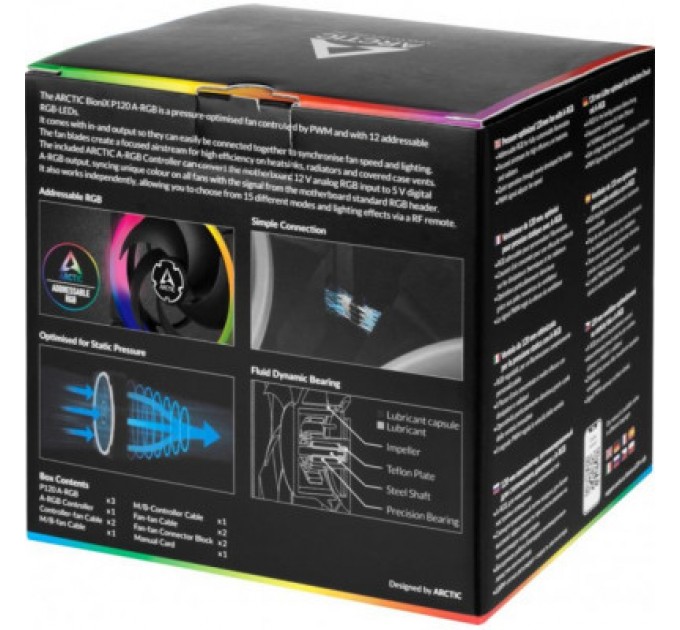 Arctic Кулер до корпусу Arctic P120 A-RGB 3x120mm ARGB (ACFAN00156A)