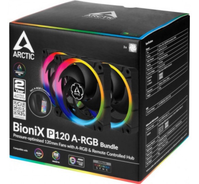Arctic Кулер до корпусу Arctic P120 A-RGB 3x120mm ARGB (ACFAN00156A)