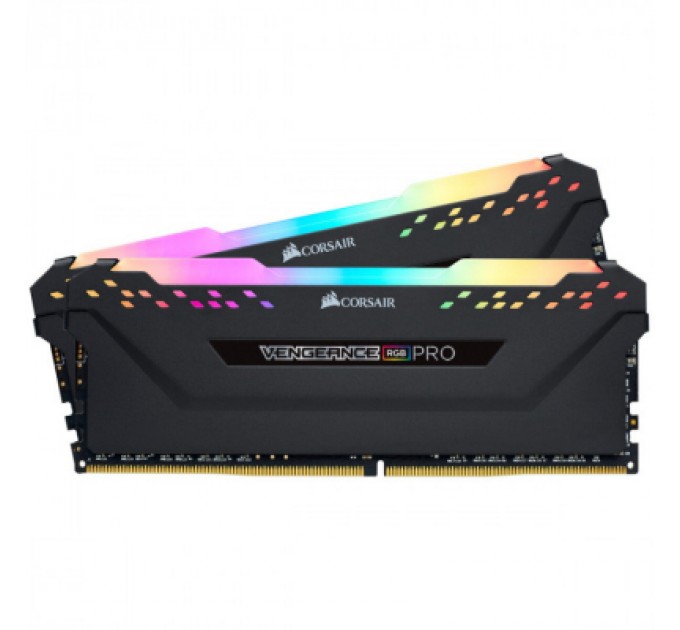 Corsair Модуль пам'яті для комп'ютера DDR4 16GB (2x8GB) 3600 MHz Vengeance RGB Pro Black Corsair (CMW16GX4M2D3600C18)