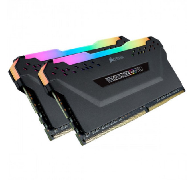 Corsair Модуль пам'яті для комп'ютера DDR4 16GB (2x8GB) 3600 MHz Vengeance RGB Pro Black Corsair (CMW16GX4M2D3600C18)