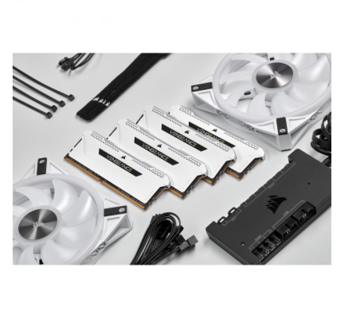 Corsair Модуль пам'яті для комп'ютера DDR4 16GB (2x8GGB) 3600 MHz Vengeance RGB Pro SL White Corsair (CMH16GX4M2D3600C18W)