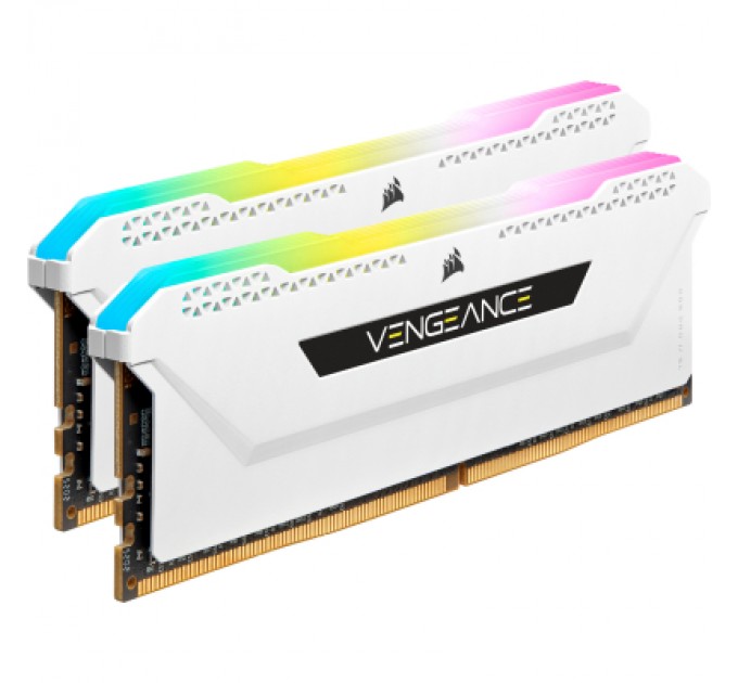 Corsair Модуль пам'яті для комп'ютера DDR4 16GB (2x8GGB) 3600 MHz Vengeance RGB Pro SL White Corsair (CMH16GX4M2D3600C18W)
