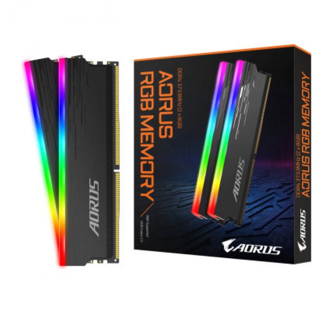 GIGABYTE Модуль пам'яті для комп'ютера DDR4 16GB (2x8GB) 3733 MHz AORUS RGB Fusion 2.0 Memory boost GIGABYTE (GP-ARS16G37D)