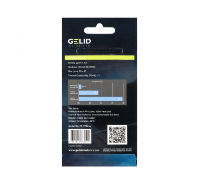 Gelid Solutions Термопрокладка Gelid Solutions GP-Ultimate Thermal Pad 90x50x0.5 mm, 2 штуки (TP-VP04-A)