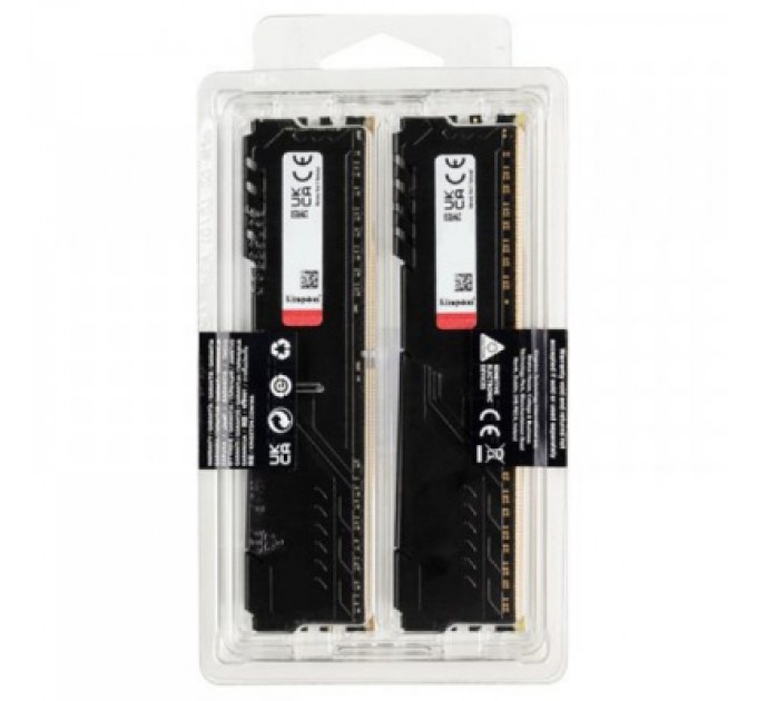 Kingston Fury (ex.HyperX) Модуль пам'яті для комп'ютера DDR4 32GB (2x16GB) 2666 MHz FURY Beast Black Kingston Fury (ex.HyperX) (KF426C16BBK2/32)