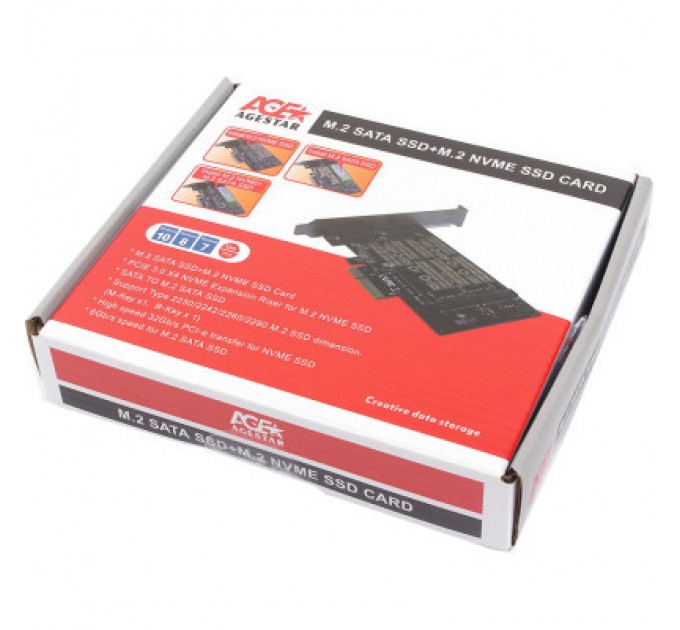 AgeStar Контролер AgeStar PCIe 3.0 X2 for SSD M.2 NVMe (AS-MC02)