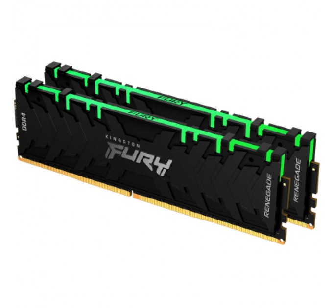 Kingston Fury (ex.HyperX) Модуль пам'яті для комп'ютера DDR4 16GB (2x8GB) 4000 MHz Renegade RGB Black Kingston Fury (ex.HyperX) (KF440C19RBAK2/16)
