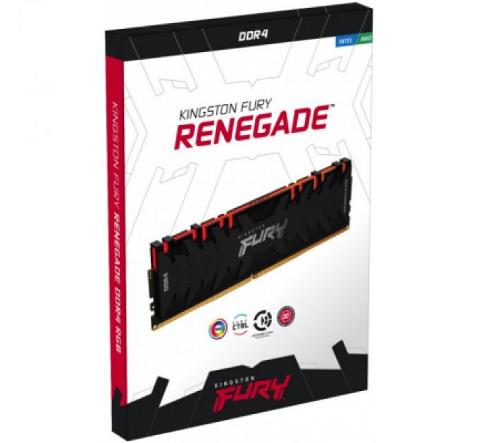 Kingston Fury (ex.HyperX) Модуль пам'яті для комп'ютера DDR4 16GB (2x8GB) 4266 MHz Renegade RGB Black Kingston Fury (ex.HyperX) (KF442C19RBAK2/16)
