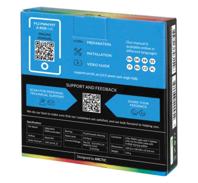 Arctic Кулер до корпусу Arctic P12 PWM PST A-RGB (ACFAN00231A)
