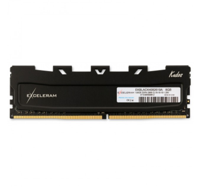 eXceleram Модуль пам'яті для комп'ютера DDR4 8GB 2666 MHz Black Kudos eXceleram (EKBLACK4082619A)