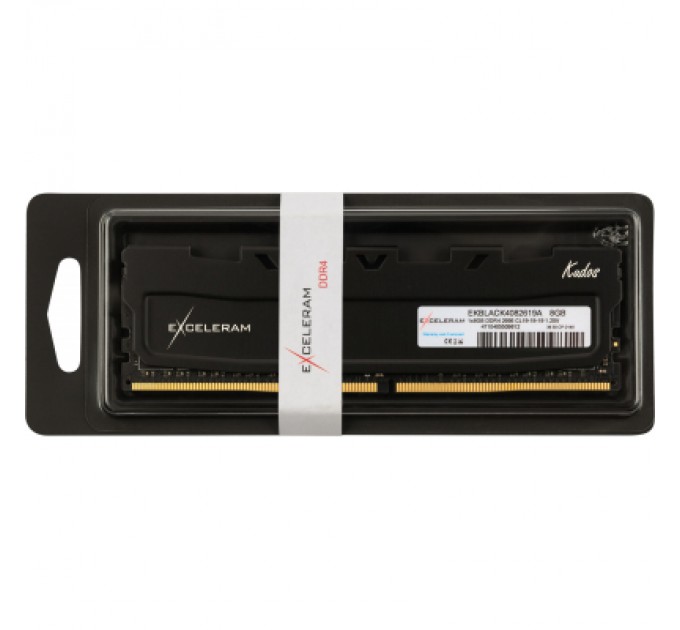 eXceleram Модуль пам'яті для комп'ютера DDR4 8GB 2666 MHz Black Kudos eXceleram (EKBLACK4082619A)