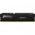 Kingston Fury (ex.HyperX) Модуль пам'яті для комп'ютера DDR5 16GB 5200 MHz Beast Black Kingston Fury (ex.HyperX) (KF552C40BB-16)