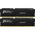 Kingston Fury (ex.HyperX) Модуль пам'яті для комп'ютера DDR5 32GB (2x16GB) 4800 MHz Beast Black Kingston Fury (ex.HyperX) (KF548C38BBK2-32)