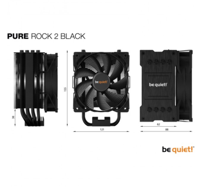 Be quiet! Кулер до процесора Be quiet! Pure Rock 2 Black (BK007)