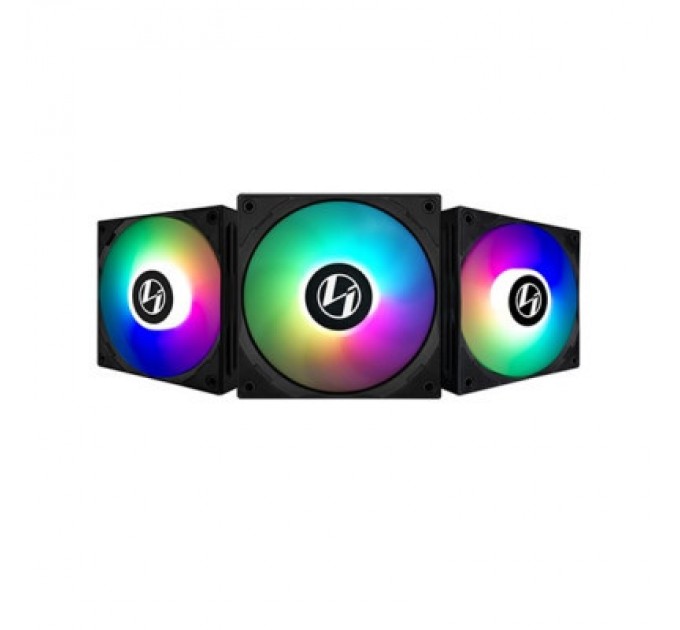 Lian Li Кулер до корпусу Lian Li ST120-3 Triple Black (G99.12ST3B.00)