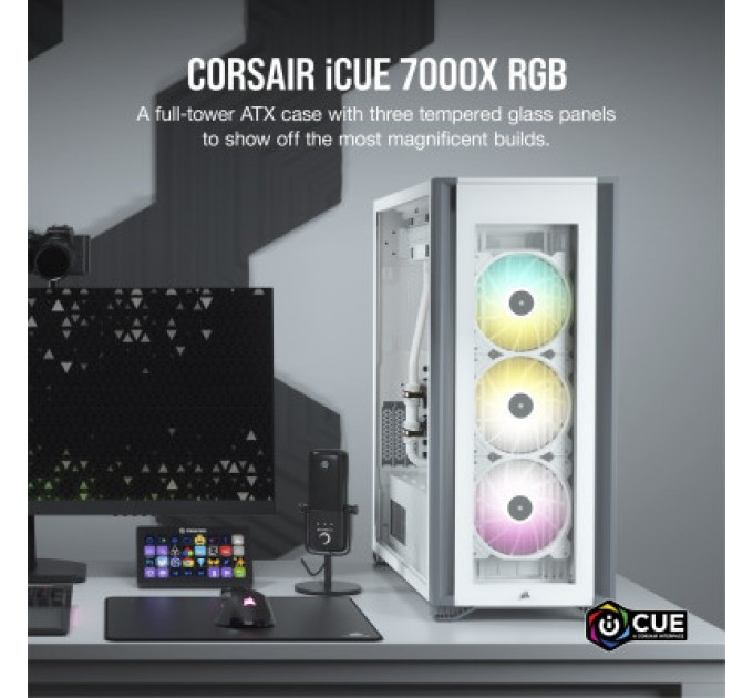 Corsair Корпус Corsair iCUE 7000X RGB Tempered Glass White (CC-9011227-WW)