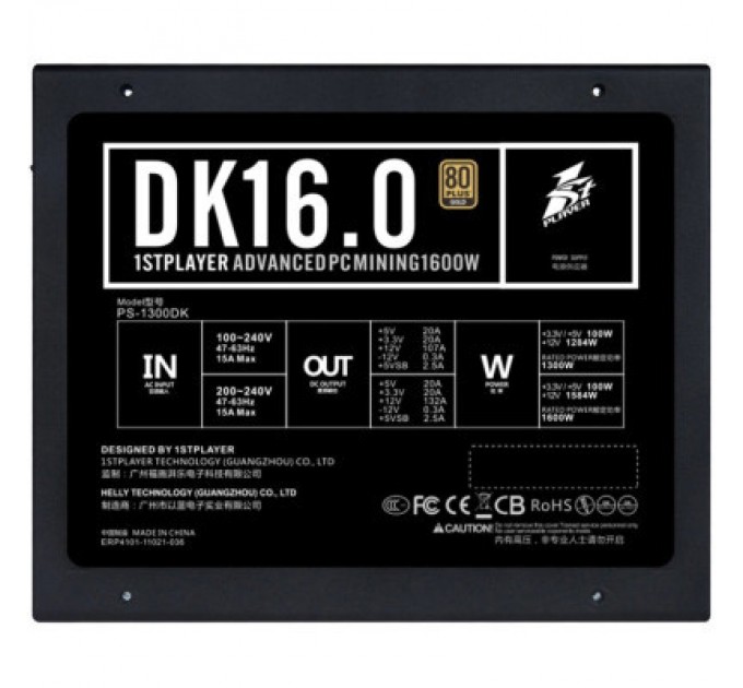 1stPlayer Блок живлення 1stPlayer 1600W (PS-1300DK 1600W)