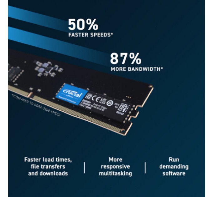Micron Модуль пам'яті для комп'ютера DDR5 32GB 4800 MHz Micron (CT32G48C40U5)