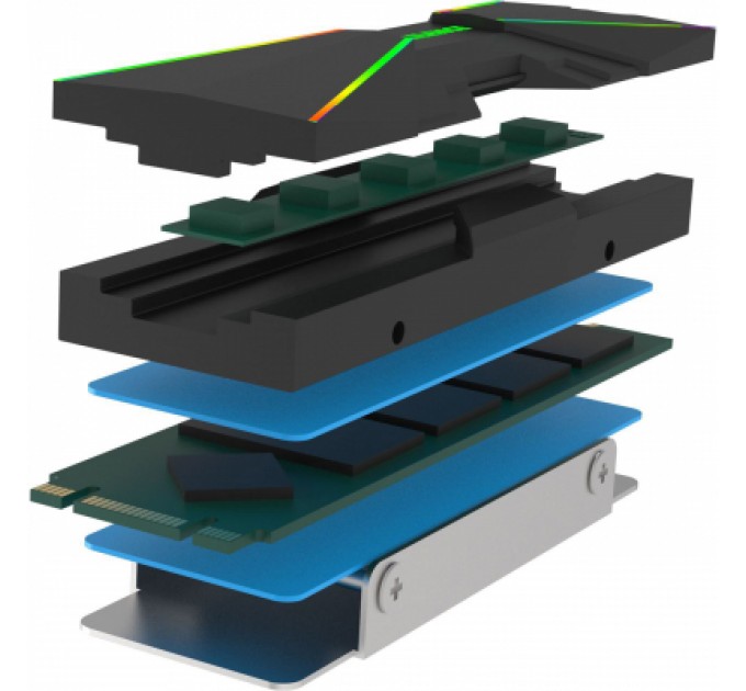 Xilence Радіатор охолодження Xilence M2SSD Cooler ARGB M2SSD.B.ARGB (XC401)