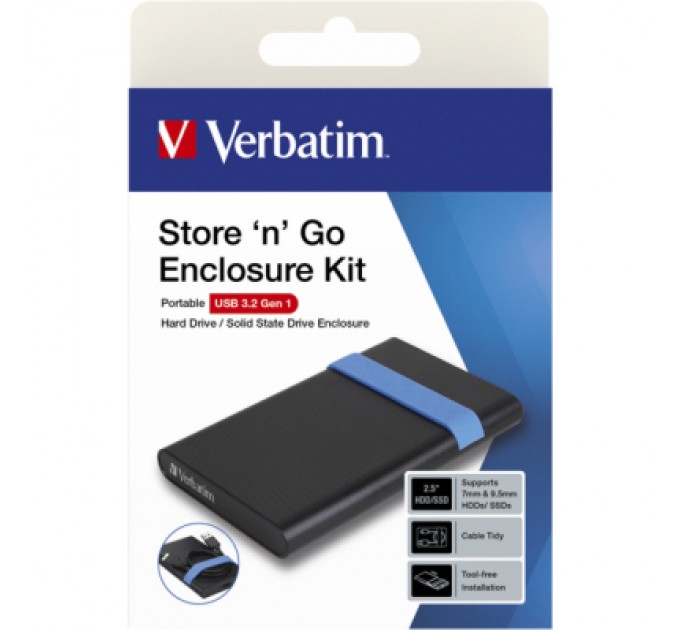 Verbatim Кишеня зовнішня Verbatim SSD\HDD 2.5" USB 3.2 GEN 1-SuperSpeed (53106)