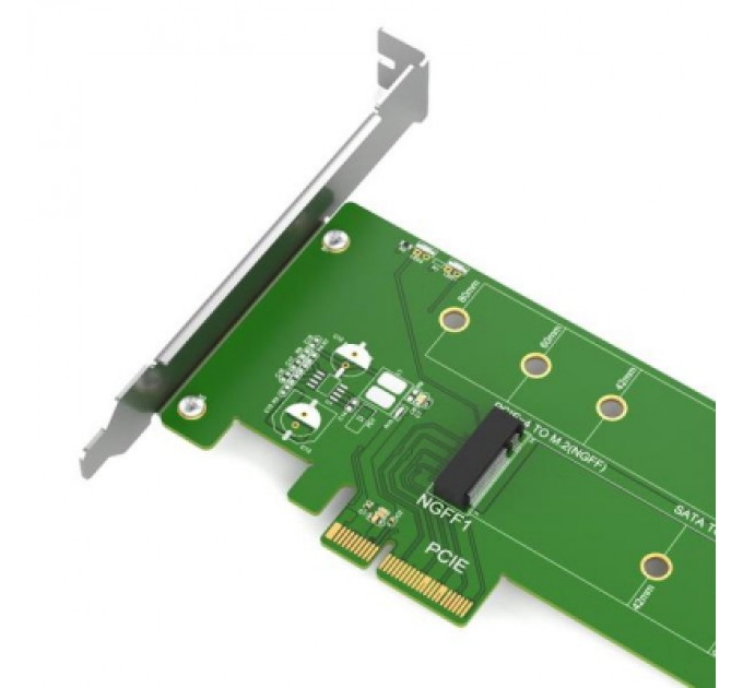 Maiwo Контролер Maiwo Multi-Size PCIex4 & SATA to M.2 (M-Key or B-key) KT015 SSD (45774)