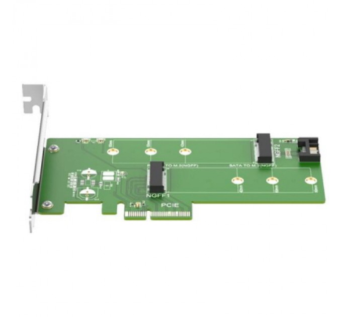 Maiwo Контролер Maiwo Multi-Size PCIex4 & SATA to M.2 (M-Key or B-key) KT015 SSD (45774)