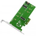 Maiwo Контролер Maiwo Multi-Size PCIex4 & SATA to M.2 (M-Key or B-key) KT015 SSD (45774)