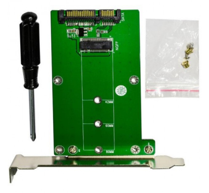Maiwo Контролер SATA to M.2 (NGFF) B-key SSD 22*42, 22*60, 22*80 mm Maiwo (45776/KT001A)
