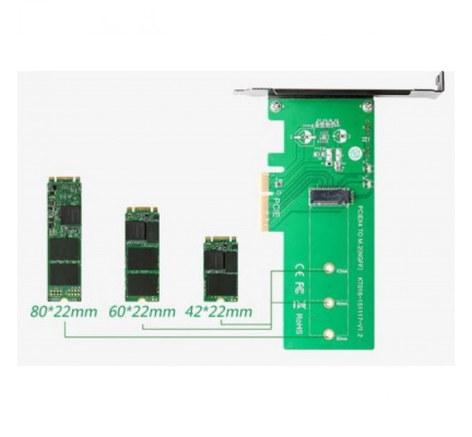 Maiwo Контролер M.2 PCIe SSD to PCI-E Maiwo (KT016)