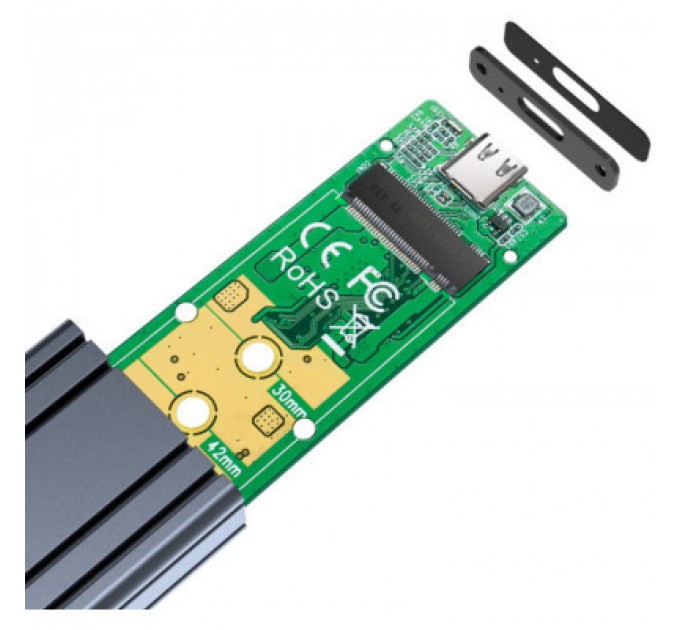 Maiwo Кишеня зовнішня Maiwo M.2 SSD NVMe (PCIe) — USB 3.1 Type-C (K1686P space grey)
