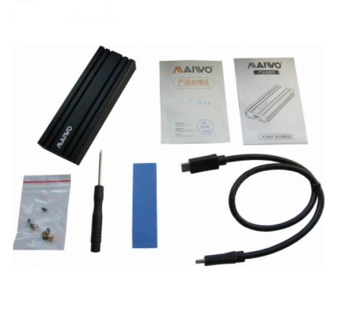 Maiwo Кишеня зовнішня Maiwo M.2 SSD NVMe (PCIe) USB3.1 GEN2 Type-C (K1686P)