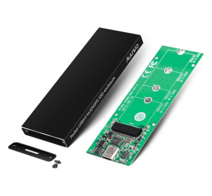Maiwo Кишеня зовнішня Maiwo M.2 SSD (NGFF) SATA USB3.1 GEN2 Type-C al. (K16NC black)