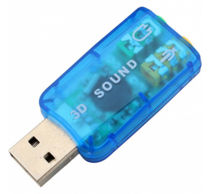 Dynamode Звукова плата Dynamode USB 6(5.1) blue (USB-SOUNDCARD2.0 blue)