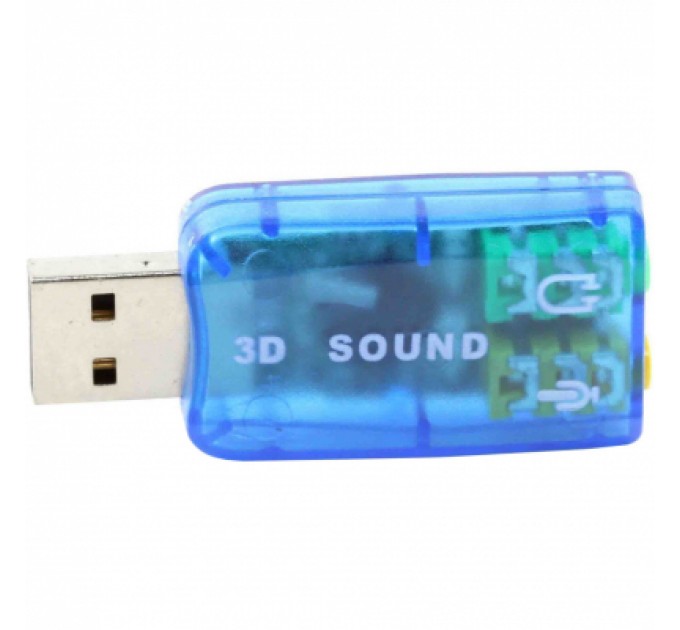 Dynamode Звукова плата Dynamode USB 6(5.1) blue (USB-SOUNDCARD2.0 blue)