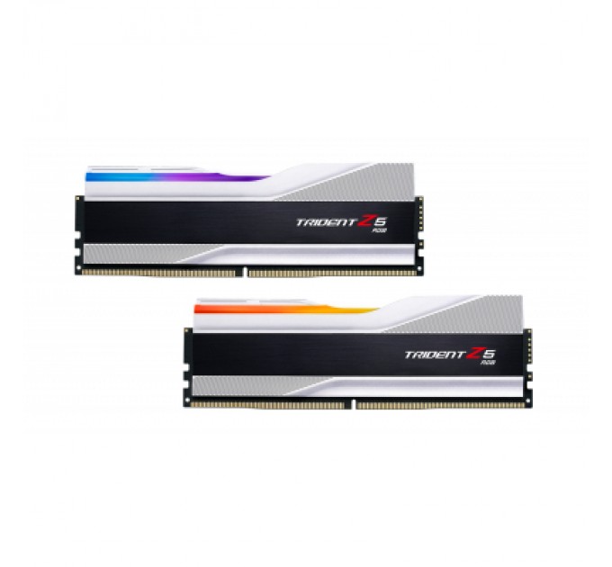 G.Skill Модуль пам'яті для комп'ютера DDR5 32GB (2x16GB) 5600 MHz Trident Z5 RGB Silver G.Skill (F5-5600J3636C16GX2-TZ5RS)
