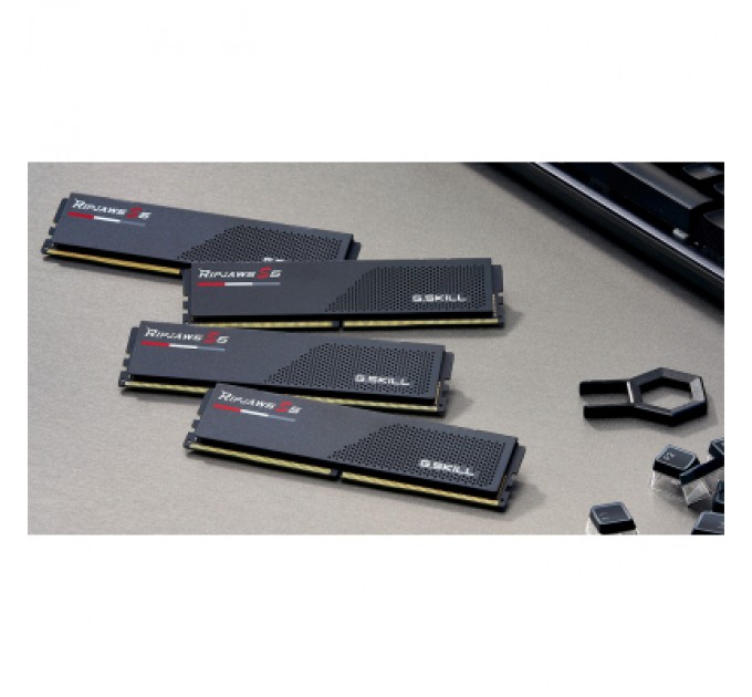 G.Skill Модуль пам'яті для комп'ютера DDR5 32GB (2x16GB) 5600 MHz Ripjaws S5 Black G.Skill (F5-5600J4040C16GX2-RS5K)